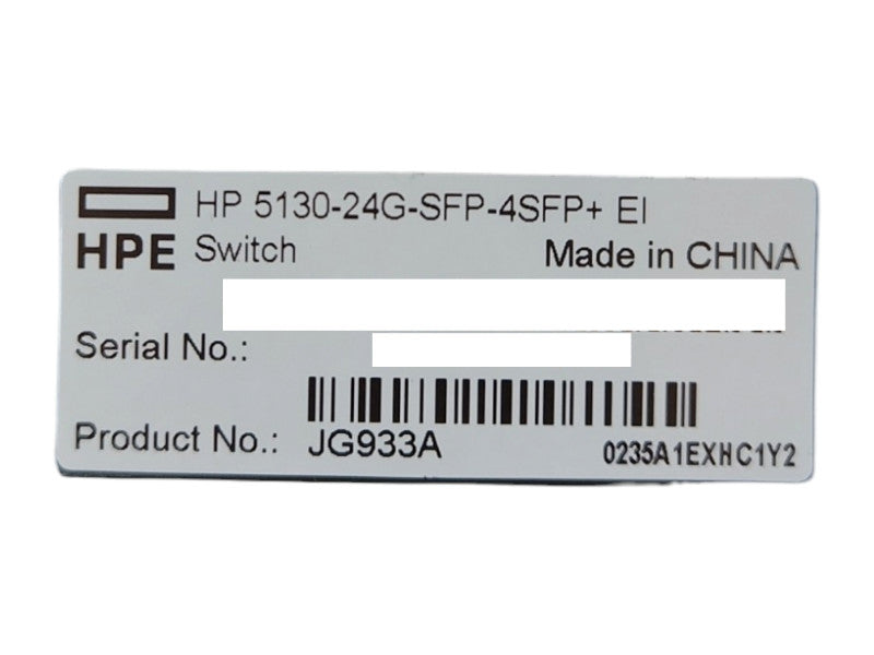 HPE HP 5130 5130-24G-SFP-4SFP+ EI JG933A 24-Port Gigabit SFP Switch Dual PSU