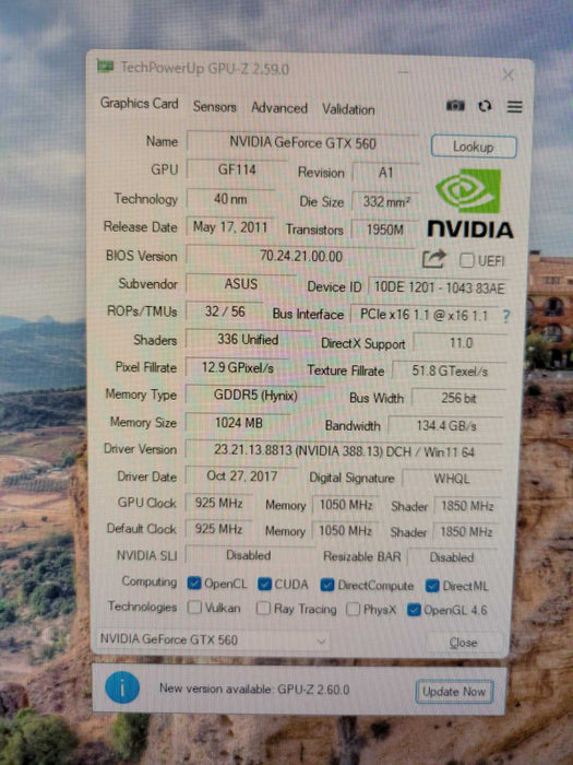 ASUS NVIDIA GTX 560 1GB PCIE Q%