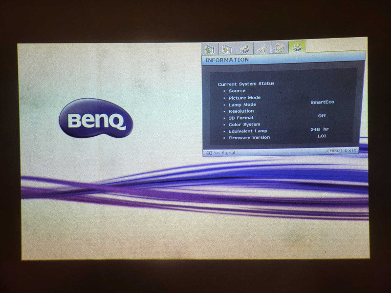 BenQ MW824ST Projector HDMI WXGA DLP 3D 3200 Lumens | Lamp hour: 248 READ $
