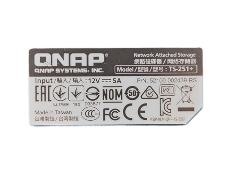 QNAP 2 Bay NAS TS-251+, No HDD, No Caddies, READ