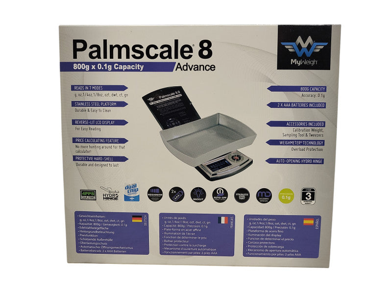 Brand new My Weigh Palmscale 8 Advance 800 g x 0.1 g Capacity Q$