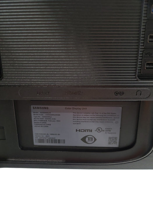 SAMSUNG Monitor IPS Panel HDMI LCD 24" IPS PN 75Hz USB C S24A400UJN