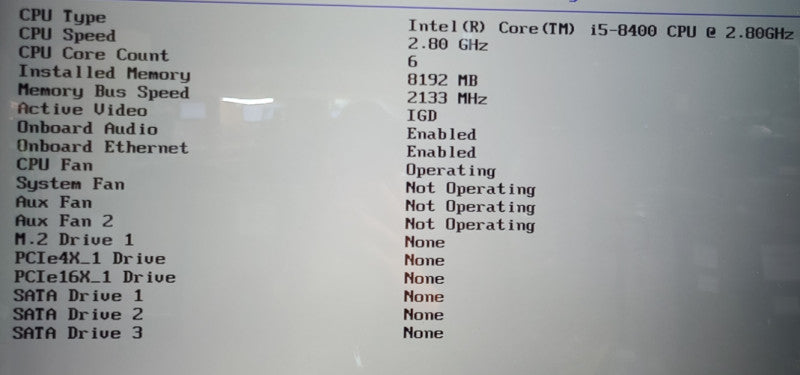 Lenovo ThinkCentre M720s SFF Intel i5-8400@2.80GHz 8GB RAM NO-HDD/SSD Q