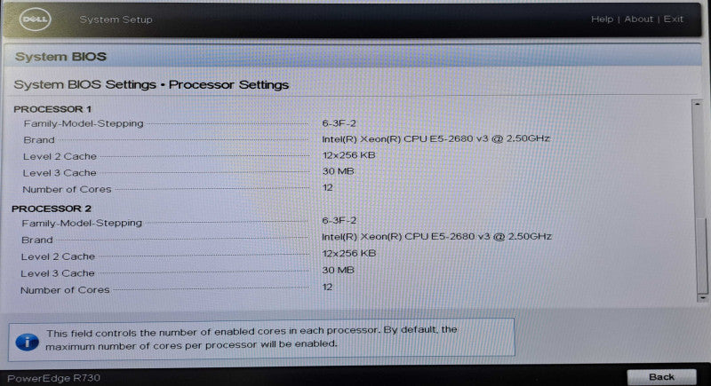 Dell R730 2U 16x 2.5" | 2x Xeon E5-2680 v3 @2.50GHz 12C, 32GB DDR4, H330 Mini