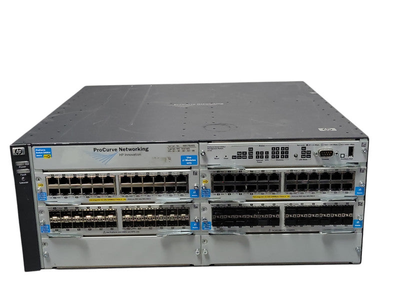 HP ProCurve Switch 5406zl J8697A PoE w/ 2x J8702A, 1x J9537A 1x J8706A 2x PSU Q_