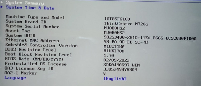 Lenovo ThinkCentre M720q USFF Intel i7-8700T@2.80GHz 16GB RAM NO-HDD/SSD Q