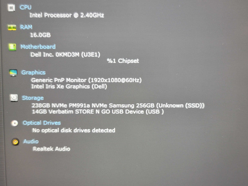 Dell Latitude 3420| i5-1135G7| 16GB DDR4| 256GB SSD READ Qβ Lap200