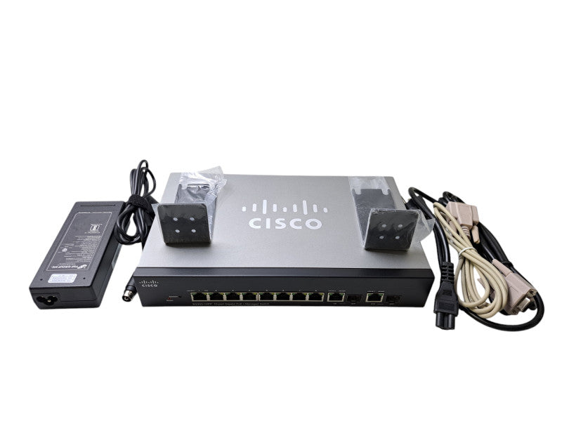 Cisco SG300-10PP-K9 | 10-Port Gigabit PoE+ Managed Switch w/ Power Adapter