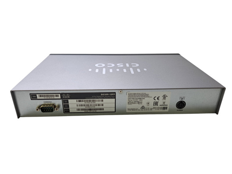 Cisco SG300-10PP-K9 | 10-Port Gigabit PoE+ Managed Switch w/ Power Adapter
