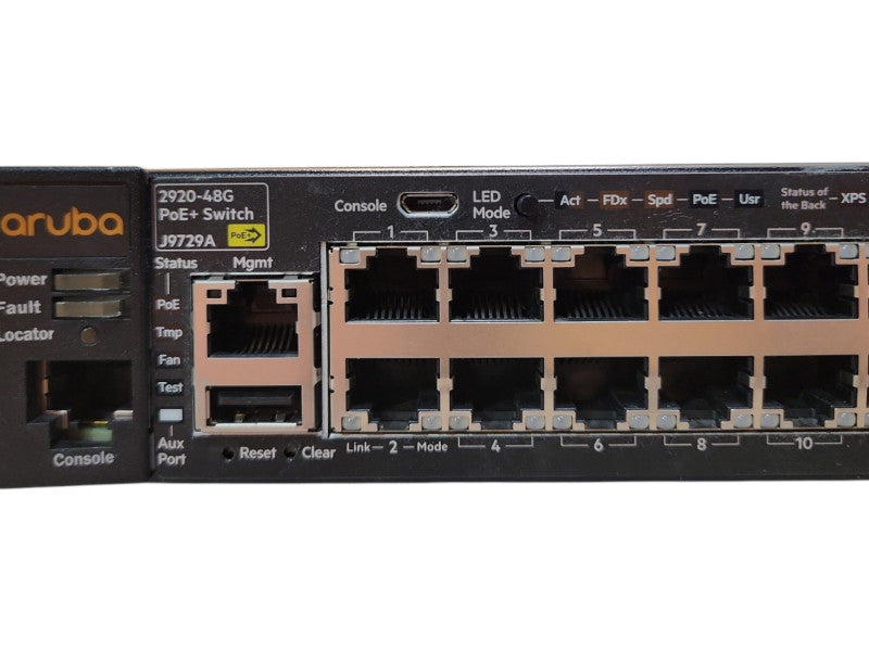 HP Aruba 2920-48G PoE+ 48-Port Gigabit Ethernet Managed Network Switch J9729A
