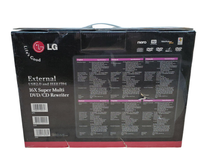 LG 16X External Super Multi DVD/CD Rewriter GSA-E-5160D | Open Box
