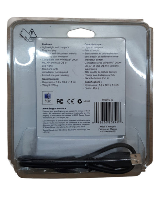 New Targus Slimline USB External Floppy Drive
