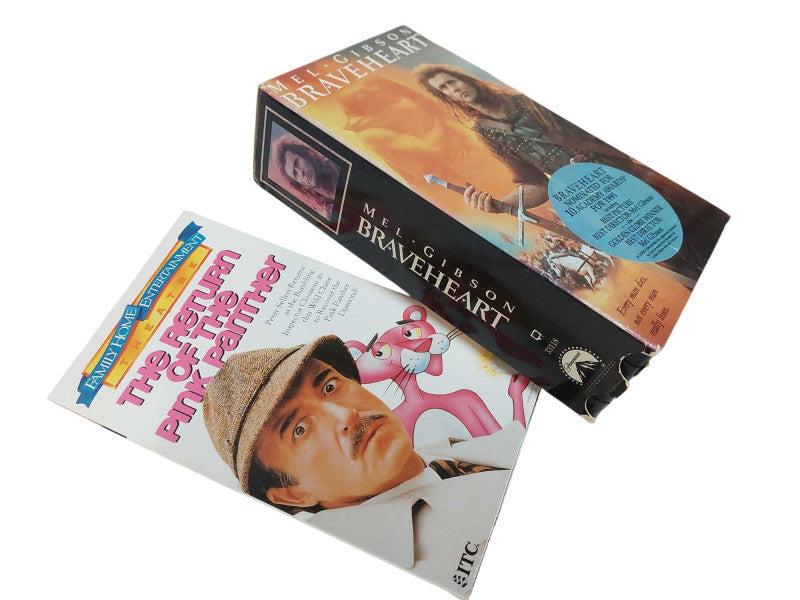 Bundle of 2 VHS Movies Braveheart & Return of the Pink Panther  =