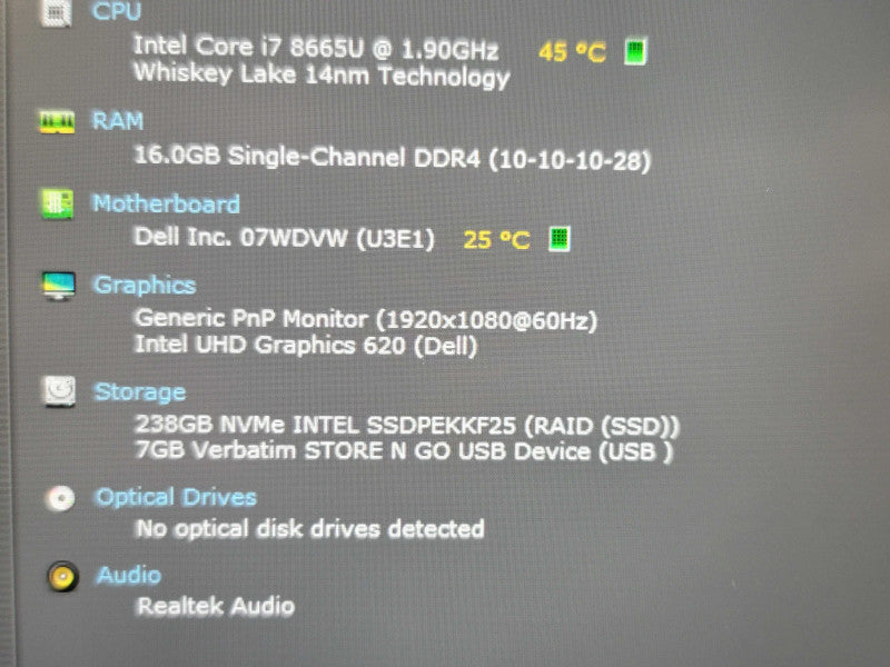 Dell Latitude 7400| i7-8665U| 16GB DDR4| 256GB | Touch Screen SSD  β Lap200