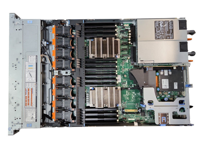 Dell PE R640 1U Server BareBone w/ 2x Heatsink, 2x 1100W PSU, No CPU, No RAM