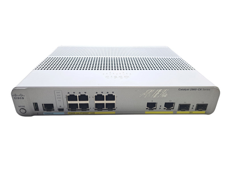 Cisco WS-C2960CX-8PC-L V03 | 8-Port Gigabit PoE+ 124W Silent Switch | 2x SFP