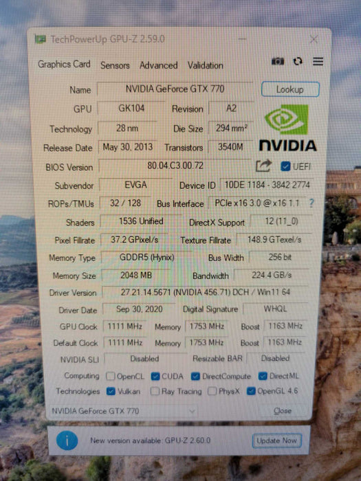 EVGA NVIDIA GTX 770 2GB PCIE %