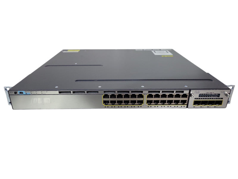 Cisco WS-C3750X-24T-S 24-Port Gigabit Switch, C3KX-NM-1G, 2x 715WAC !