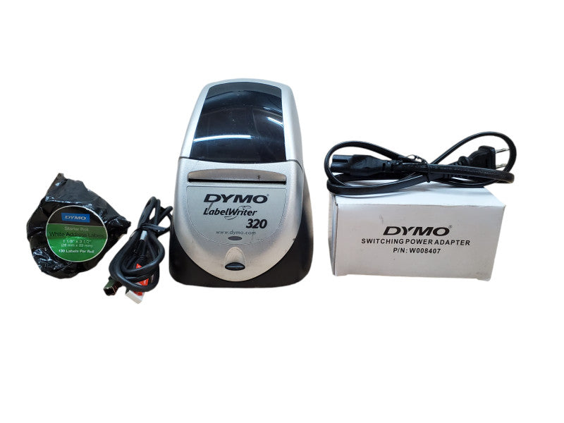 Dymo LabelWriter 320 Direct Thermal Label Printer + Roll + Adapter