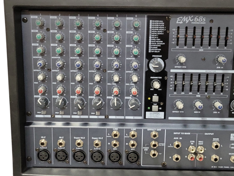 Yamaha EMX68S Powered mixer, READ _