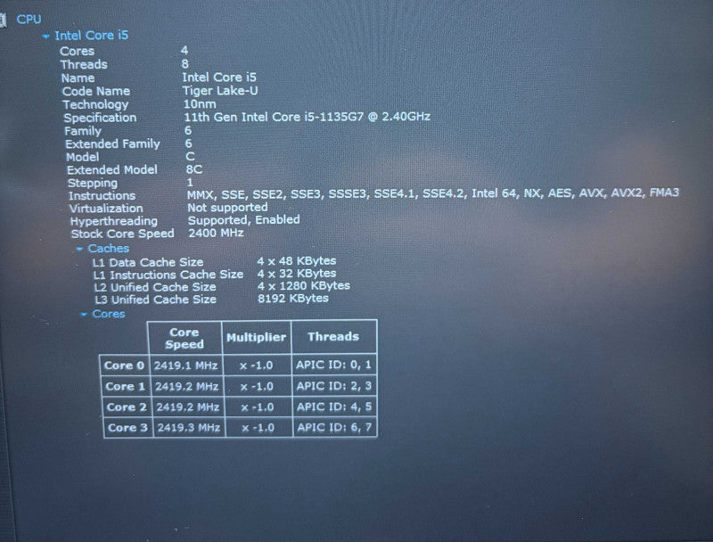 Lenovo ThinkPad E14 Intel Core i5-1135G7@2.4GHz 16GB DDR4 RAM 256GB NVMe SSD  Lap200