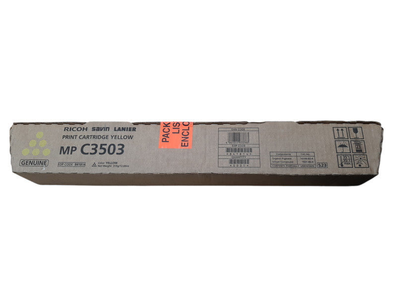 Genuine Ricoh 841814 MP C3503 Yellow Toner Cartridge