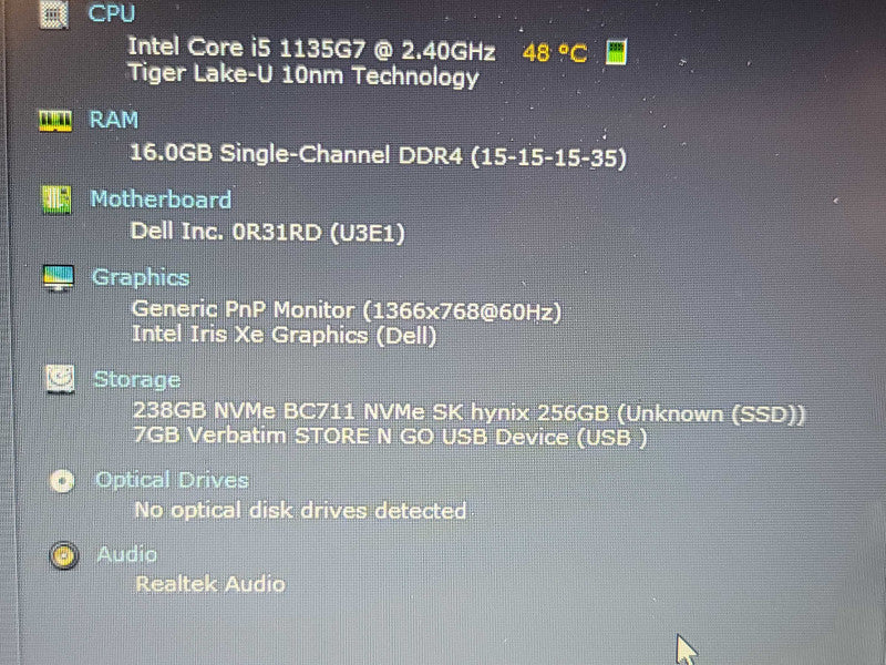 Dell Latitude 3520| i5-1135G7| 16GB DDR4| 256GB SSD  Qβ Lap200