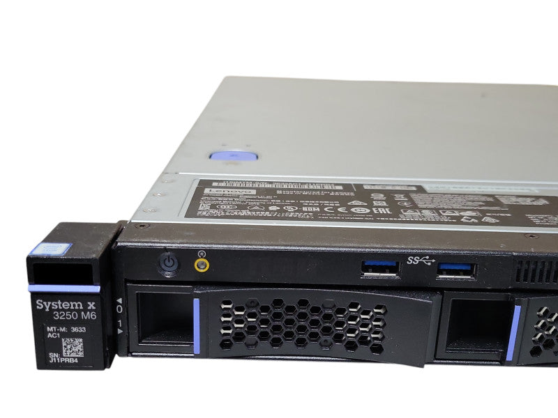 Lenovo System x3250 M6 1U, 4x3.5", Xeon E3-1220v6 3.0GHz, 64GB RAM, 1xPSU _