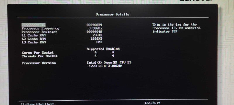 Lenovo System x3250 M6 1U, 4x3.5", Xeon E3-1220v6 3.0GHz, 64GB RAM, 1xPSU _