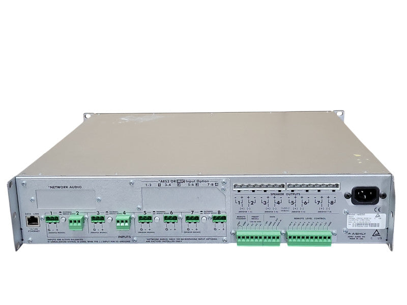 Ashly ne8250 8-Channel Network Power Amplifier 250W, READ _