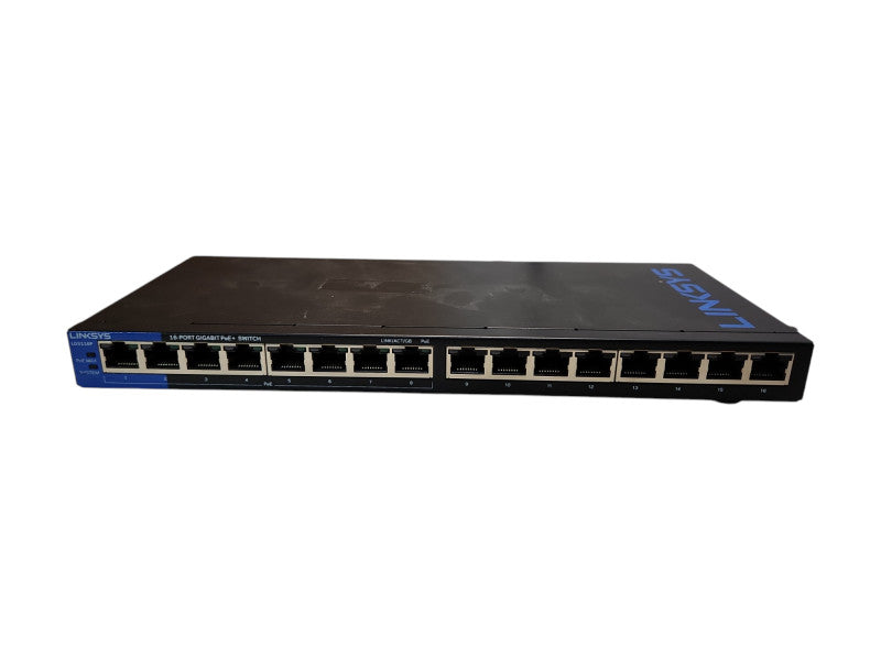 Linksys LGS116P 16 Port Gigabit PoE Network Switch Q