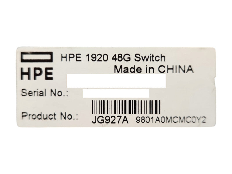 HP OfficeConnect 1920-48G POE+ JG927A 48-Port Gigabit Managed Ethernet Switch