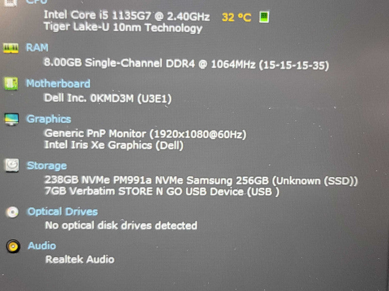 Dell Latitude 3420| i5-1135G7| 8GB DDR4| 256GB SSD READ β Lap200