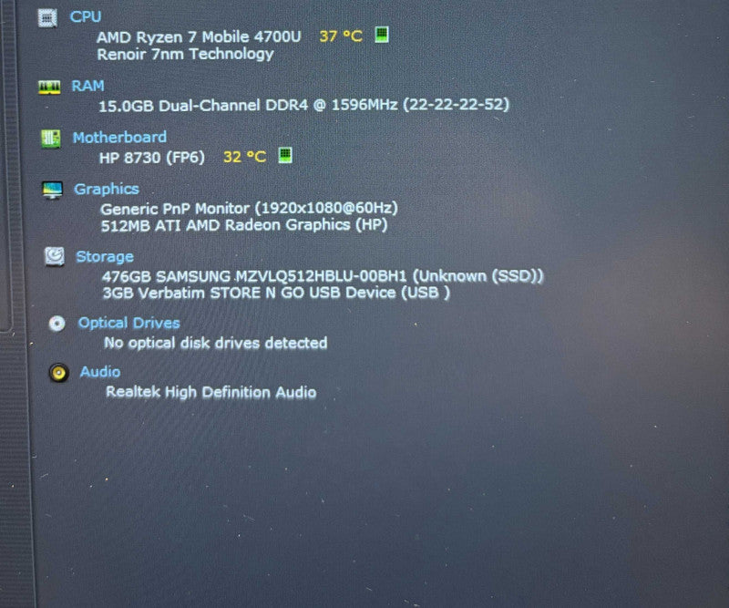 HP ProBook 455 G7 AMD Ryzen 7 4700U 16GB DDR4 RAM  512GB NVMe SSD  Lap200