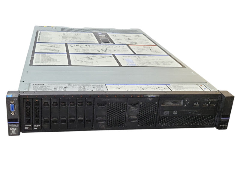 Lenovo X3650 M5 2U 8x 2.5" 2x E5-2620 v3 2.4GHz 128GB DDR4 M5210 RAID 2x PSU _