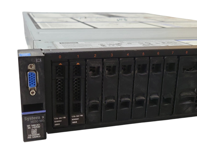 Lenovo X3650 M5 2U 8x 2.5" 2x E5-2620 v3 2.4GHz 128GB DDR4 M5210 RAID 2x PSU _