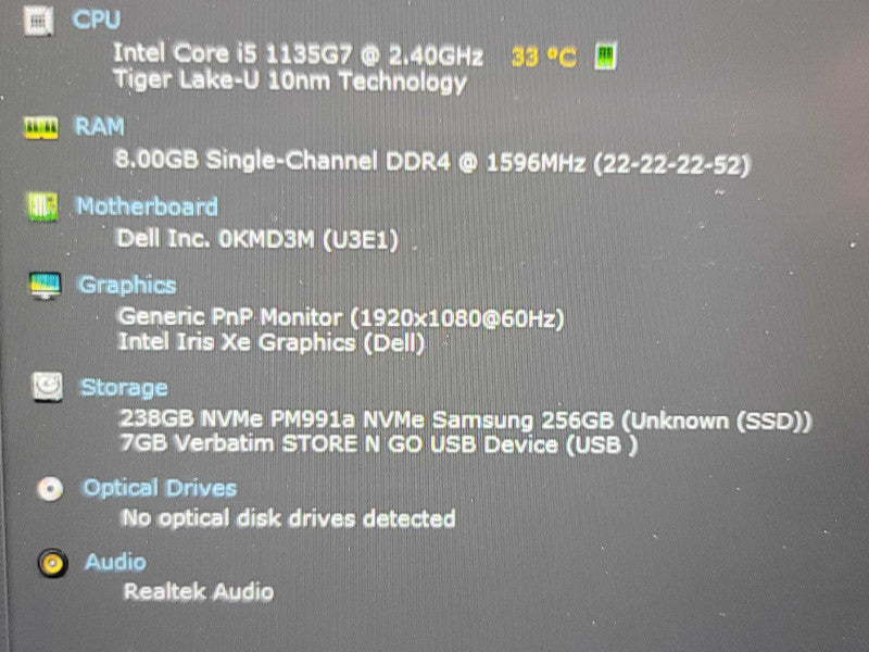 Dell Latitude 3420| i5-1135G7| 8GB DDR4| 256GB SSD READ  β Lap200