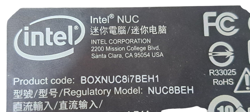 Intel NUC BOXNUC8i7BEH1 i7-8559U| 8GB RAM| 256GB SSD NVMe