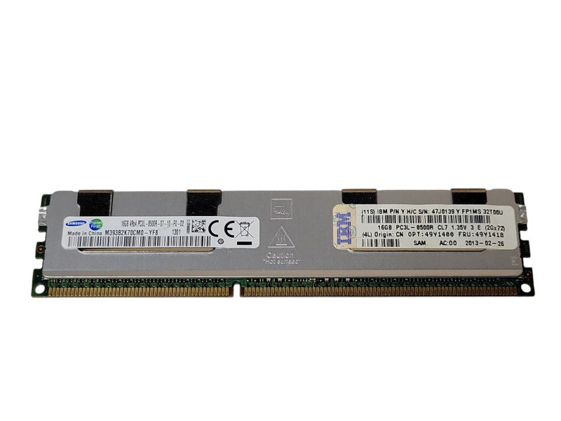 Samsung 16GB 4Rx4 PC3L-8500R DDR3 server RAM w/ Heat sink Q_