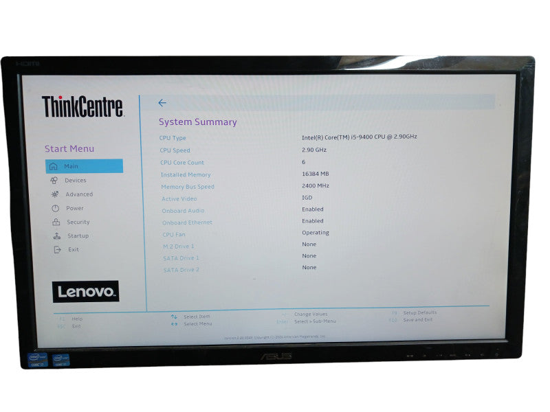 Lenovo ThinkCentre M720e SFF i5-9400 2.90GHz 16GB DDR4