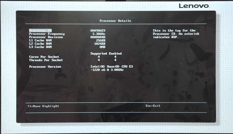 Lenovo System x3250 M6 1U 4x3.5", Xeon E3-1220v6 3.00GHz, 64GB RAM, 1xPSU