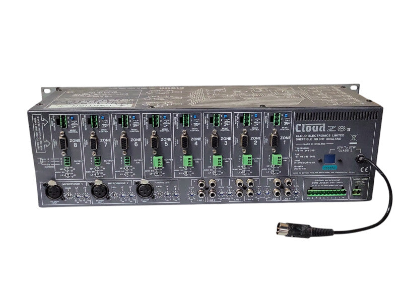 Cloud Electronics Z8ii 8 Eight Zone Venue Mixer 19" Rack Mountable 3U, READ _