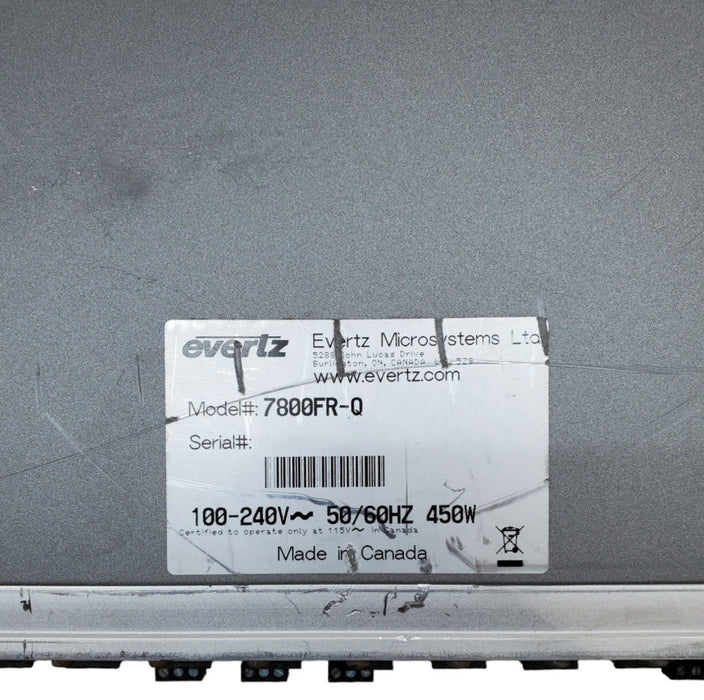 Evertz 7800FR-Q MultiFrame | with Cards | *READ*
