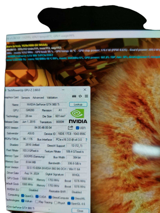 ASUS ROG STRIX Nvidia GeForce GTX 980 TI 6GB DDR5  =