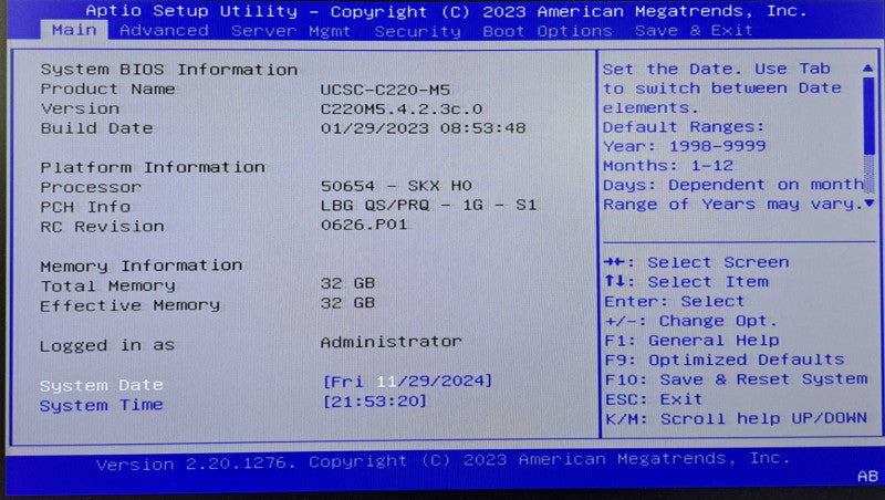 Cisco UCS C220 M5 10x 2.5"| 2x Xeon Gold 6130 @2.1GHz, 32GB DDR4, MegaRAID