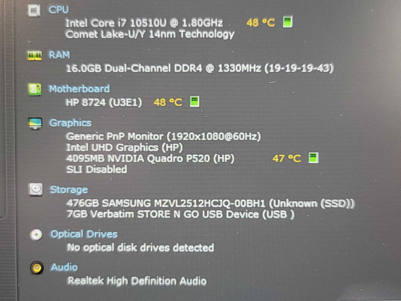 HP ZBook FireFly 14 G7| i7-10510U| 16GB DDR4| Quadro P520| 512GB SSD β Lap200