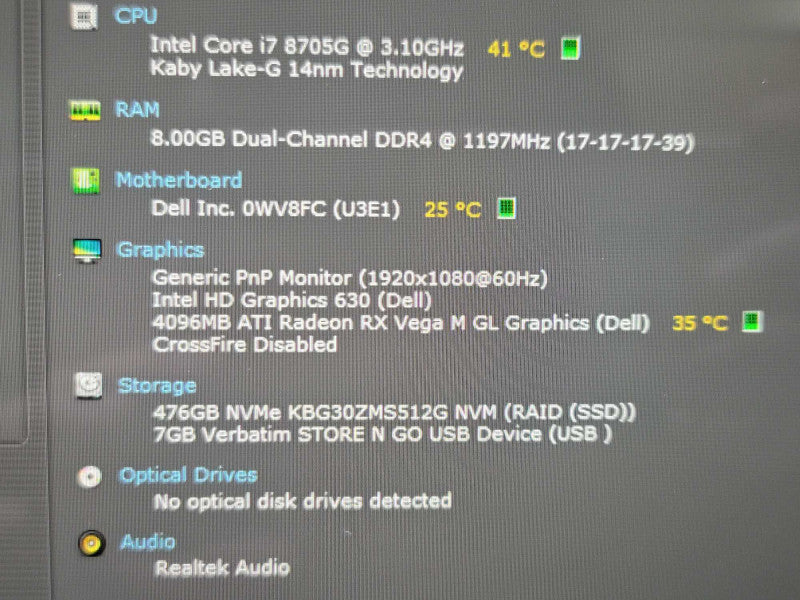 Dell XPS 15 9575| i7-8705G| 8GB DDR4| 4GB Radeon RX Vega| 512GB SSD READ β Lap200