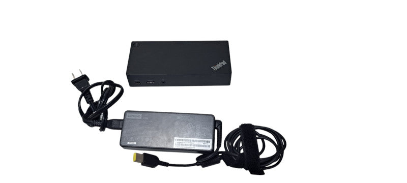 Lenovo Thinkpad USB-C Dock USB 3.0 4K Plug and Display DK1633 40A9 W/ Adapter
