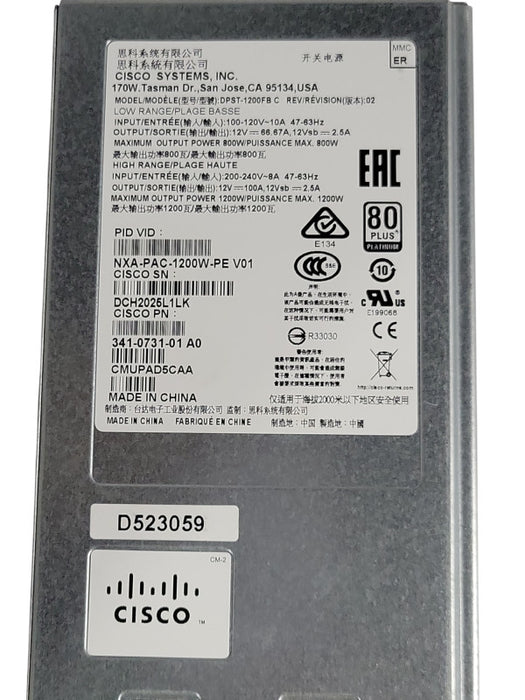 Cisco NXA-PAC-1200W-PE 1200W Nexus switch power supply Q_