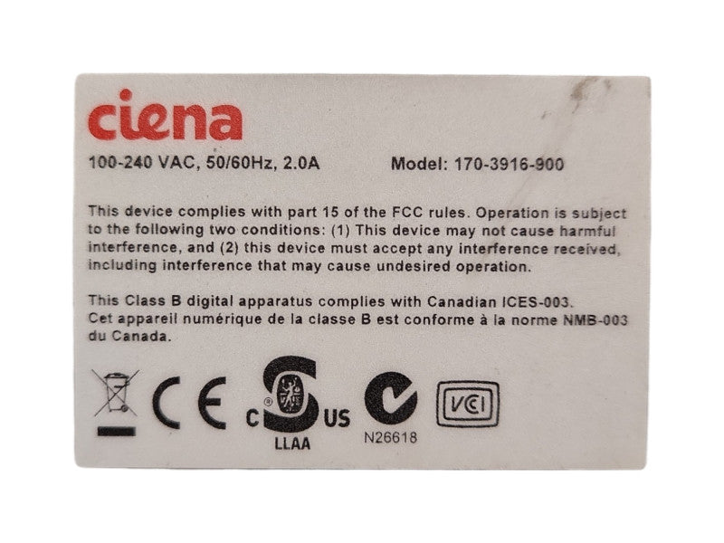 Ciena 3916 Series Service Delivery Switch 170-3916-904 *READ*